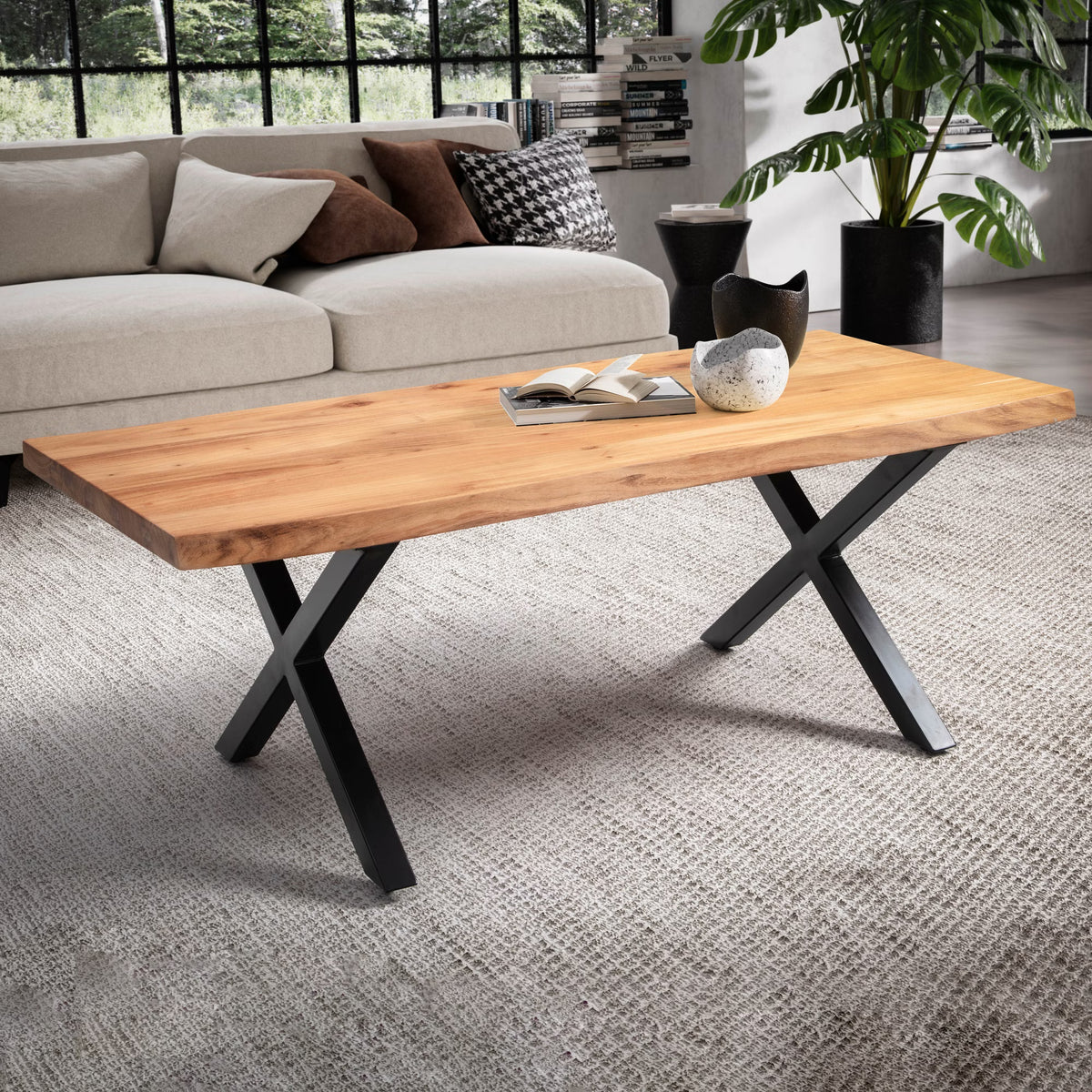 Nancy's Trissino Salontafel - Koffietafel - Massief Acaciahout - ± 120 x 60 x 45 cm