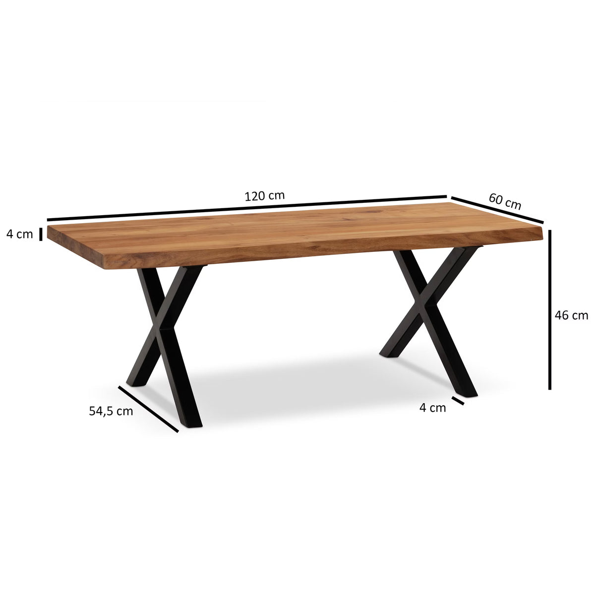 Nancy's Trissino Salontafel - Koffietafel - Massief Acaciahout - ± 120 x 60 x 45 cm