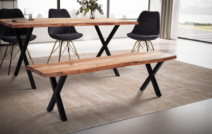 Nancy's Lourasa Eetkamerbank - Eettafelbank - Keukenbank - Eetbank - Acaciahout - 140 cm