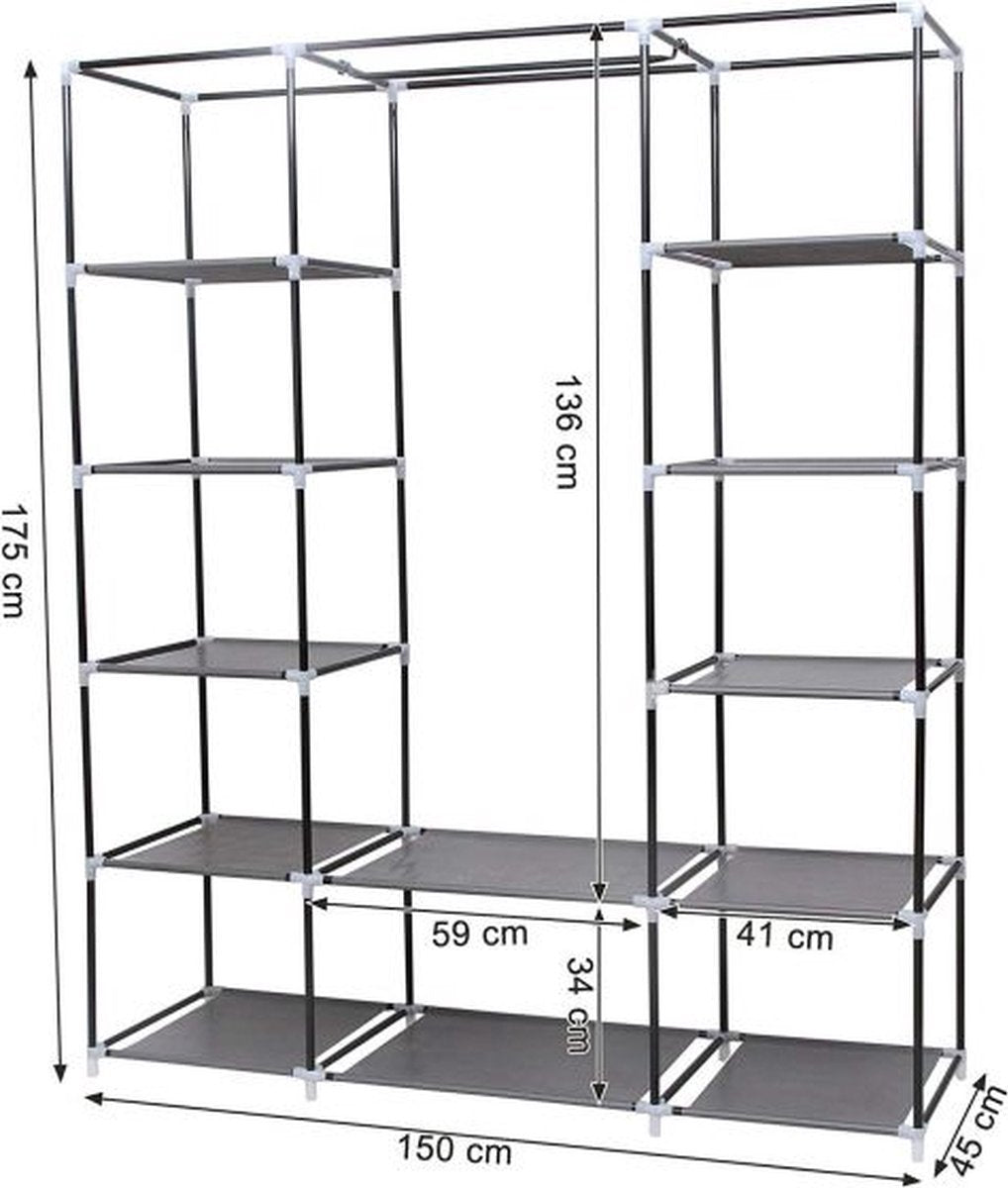 LG Life's Green KM1G XXL Foldable Wardrobe Gray