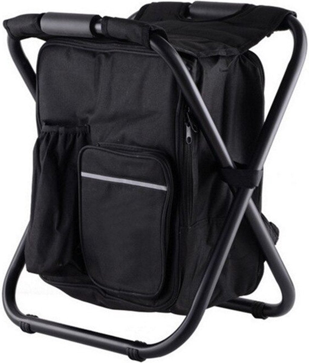 EASTWALL Relaxy 3 in 1 Backpack folding stool with cool bag Black