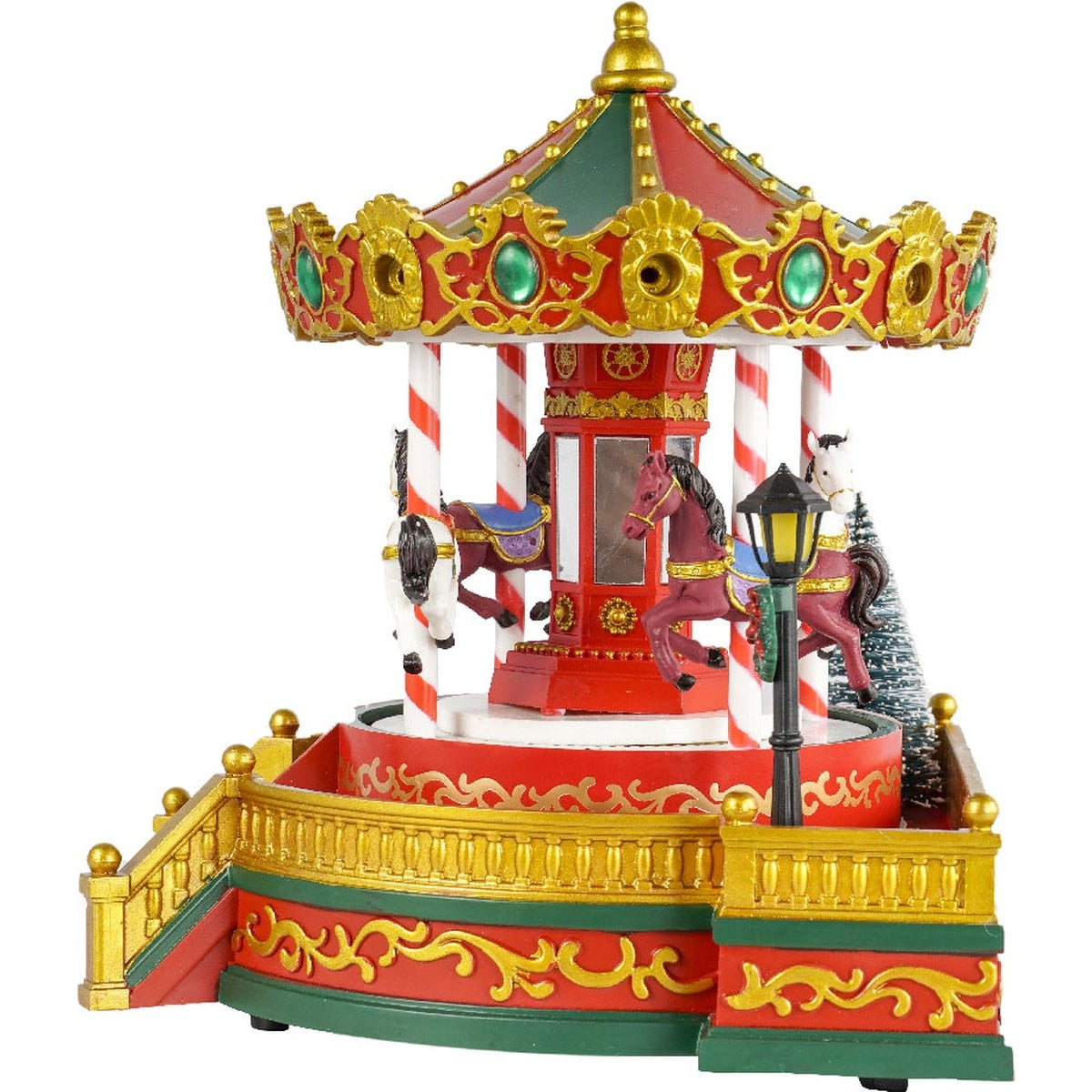 Kristmar Carrousel rotatif avec éclairage LED et musique