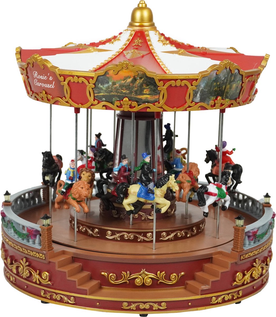 Kristmar Rosie's spinning carousel with LED lights and music