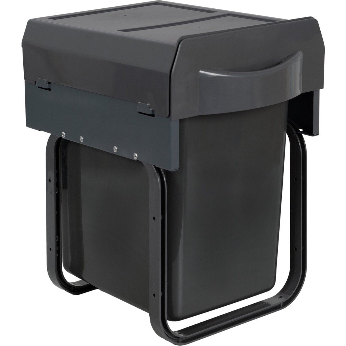 Eleganca Inbouw prullenbak - Inbouw afvalemmer - Inbouw afvalbak - Inbouw vuilnisbak - 20 Liter - Antraciet B26 x D37 x H41 cm