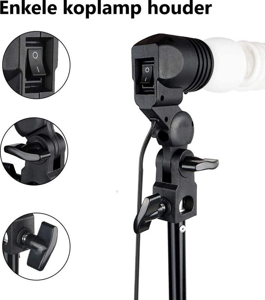 Travor Greenscreen fotostudio lampenset inclusief softbox en paraplu