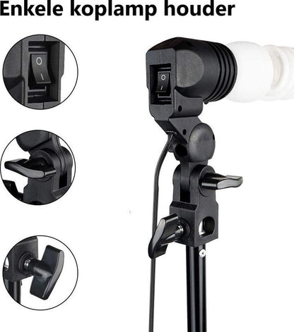 Travor Greenscreen fotostudio lampenset inclusief softbox en paraplu