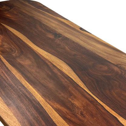 Nancy's Uzzano Salontafel - Koffietafel - Massief Sheeshamhout - Warm Bruin - ± 120 x 60 x 30 cm