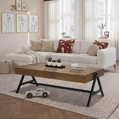 Nancy's Vadena Salontafel - Koffietafel - Massief Sheeshamhout - 120 x 60 x 40 cm