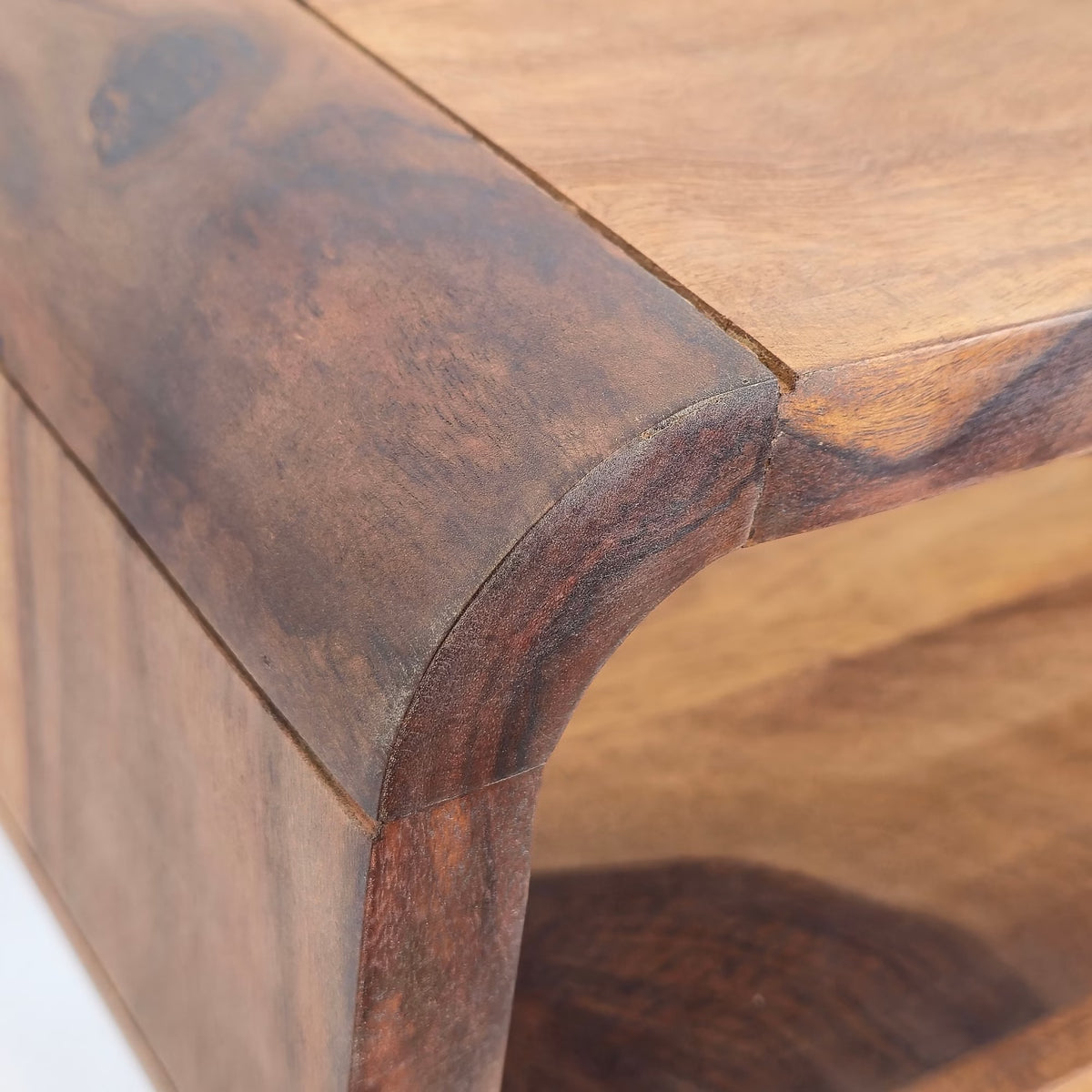 Nancy's Vaggio Salontafel - Koffietafel - Praktisch opbergvak - Massief Sheeshamhout - 100 x 45 x 40 cm