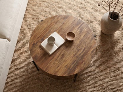 Nancy's Ultimo Salontafel - Koffietafel - Bijzettafel - Massief Mangohout - ± 70 x 70 x 35 cm