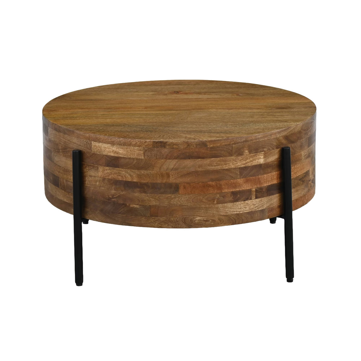 Nancy's Ultimo Salontafel - Koffietafel - Bijzettafel - Massief Mangohout - ± 70 x 70 x 35 cm