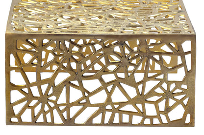 Nancy's Uscio Salontafel - Koffietafel - Goud - Gelakt Aluminium - ± 60 x 60 x 30 cm