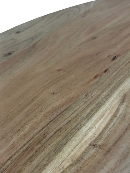 Nancy's Urbino Salontafel - Koffietafel - Ovaal - Massief Acaciahout / Staal - ± 85 x 50 x 35 cm