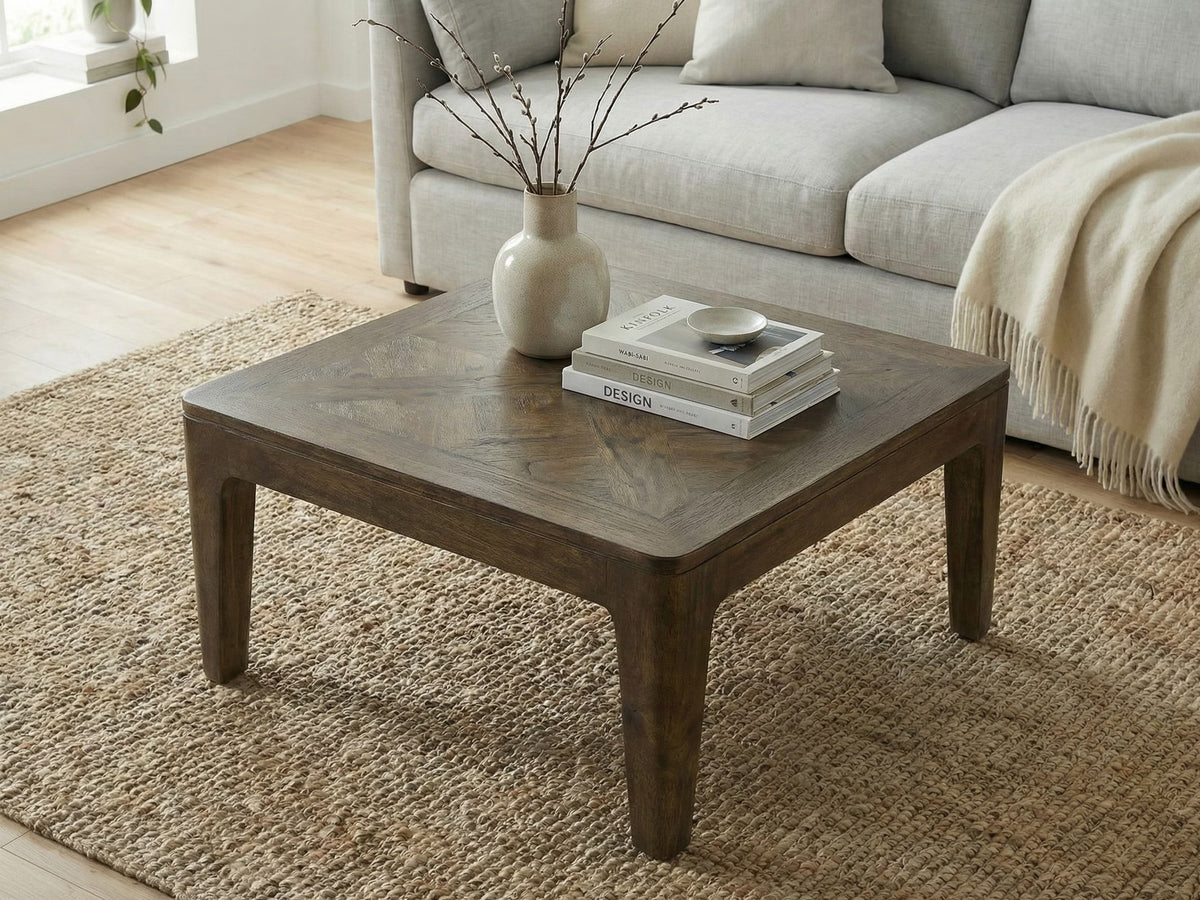 Nancy's Triuggio Salontafel - Koffietafel - Bijzettafel - Massief Mangohout - ± 60 x 60 x 30 cm
