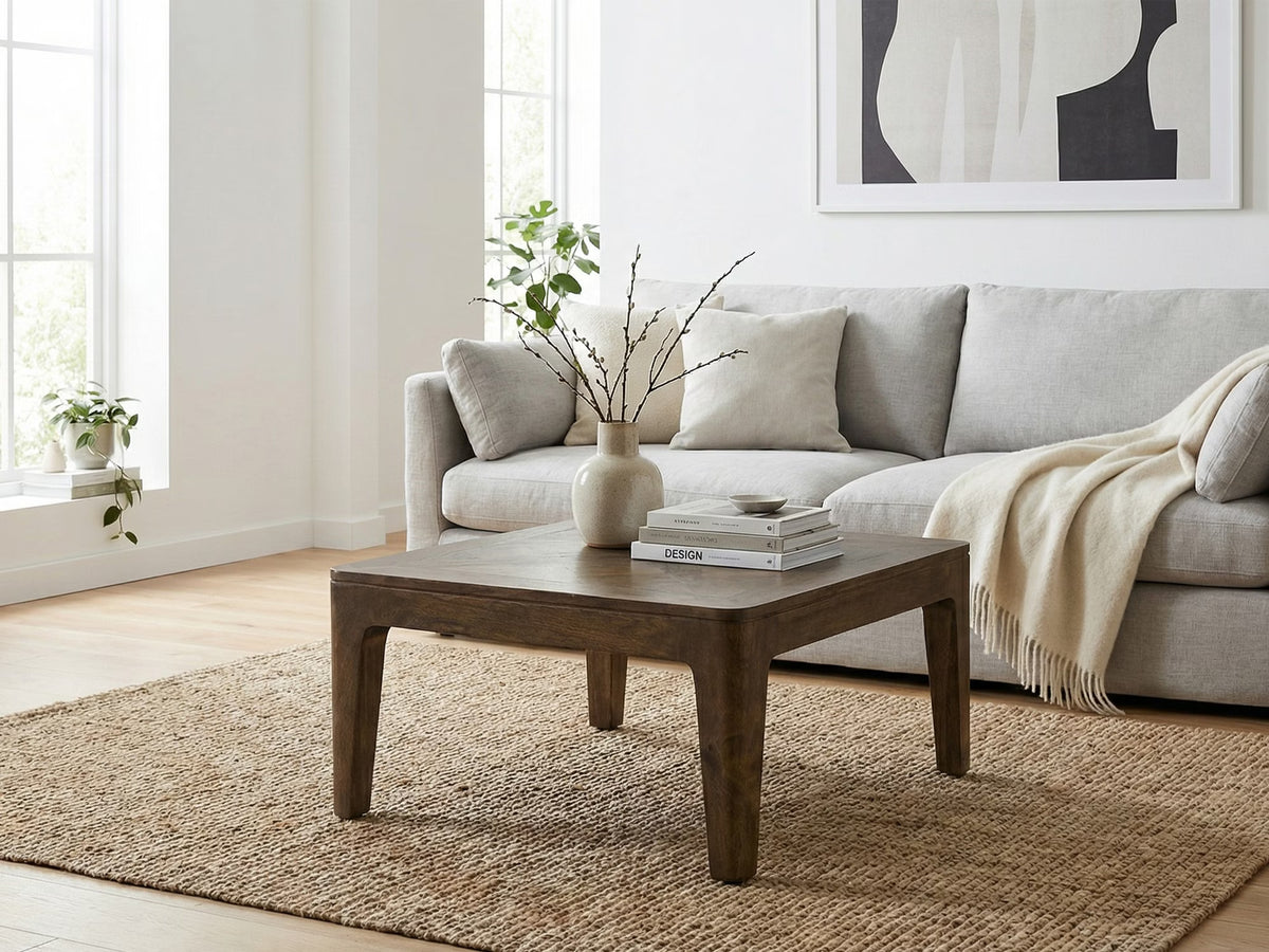 Nancy's Triuggio Salontafel - Koffietafel - Bijzettafel - Massief Mangohout - ± 60 x 60 x 30 cm