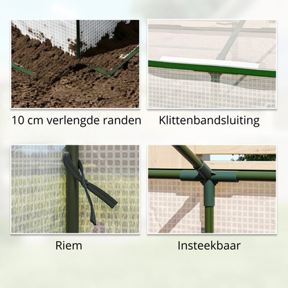 Nancy's Platania Kweekkas - Tuinkas - Plantenkas - Foliekas - Wit - 180 x 90 x 70 cm