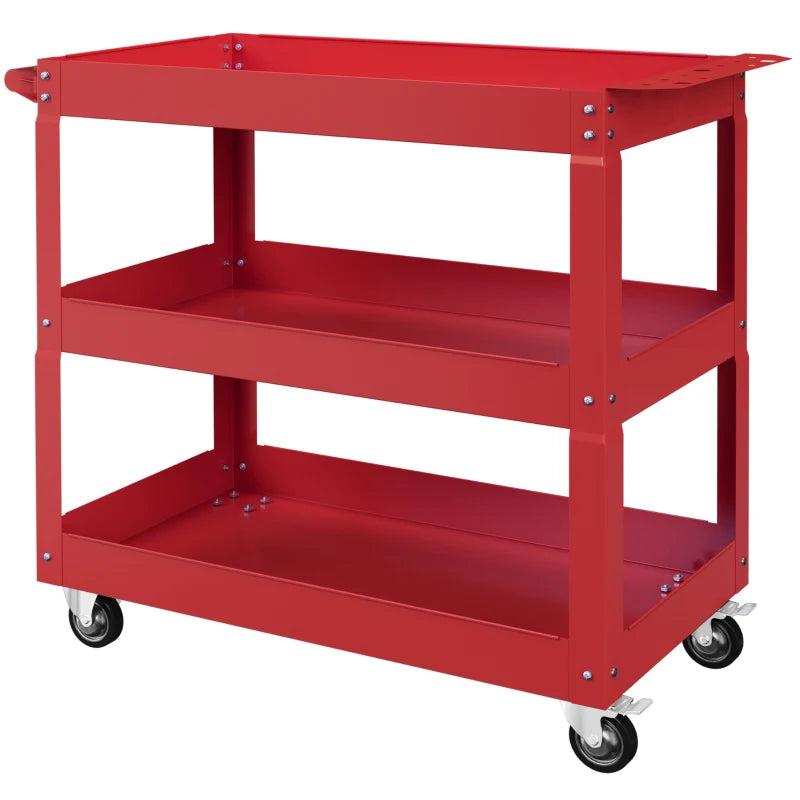 Nancy's Nalles Servicekar - Gereedschapswagen - Gereedschapskar - Rood - Staal - ± 85 x 35 x 75 cm