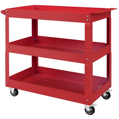 Nancy's Nalles Servicekar - Gereedschapswagen - Gereedschapskar - Rood - Staal - ± 85 x 35 x 75 cm