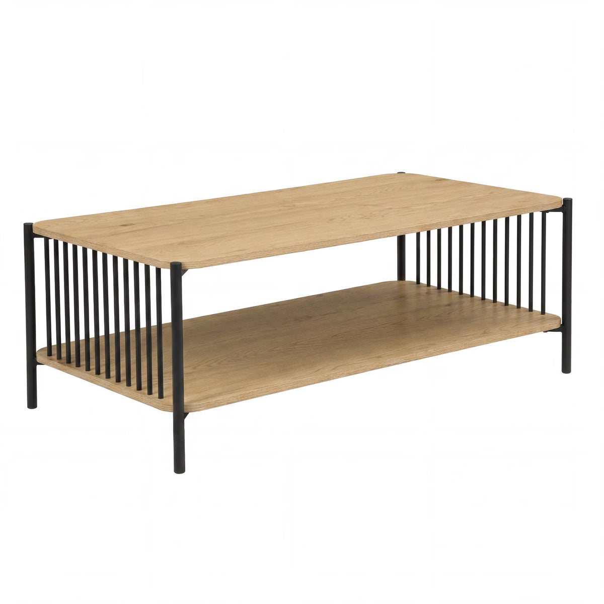 Nancy's Trichiana Salontafel - Koffietafel - Bruin / Zwart - ± 110 x 60 x 40 cm