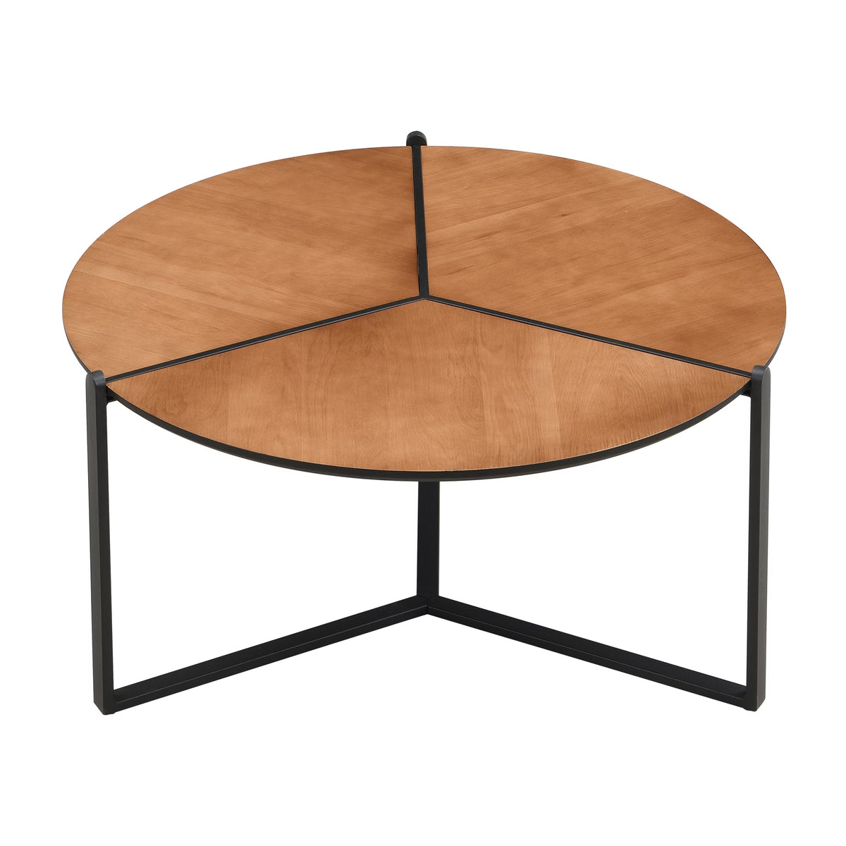 Nancy's Umbria Salontafel - Koffietafel - Rond - MDF / Staal - ± 80 x 80 x 40 cm