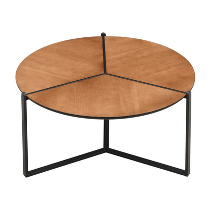 Nancy's Umbria Salontafel - Koffietafel - Rond - MDF / Staal - ± 80 x 80 x 40 cm
