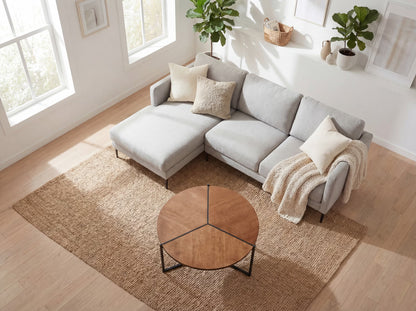 Nancy's Umbria Salontafel - Koffietafel - Rond - MDF / Staal - ± 80 x 80 x 40 cm