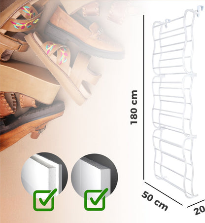 Étagère à chaussures suspendue verte LG Life, blanche, adaptée aux portes affleurantes et à feuillure 