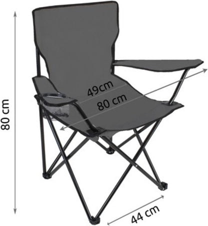 Chaise de camping pliante EASTWALL gris