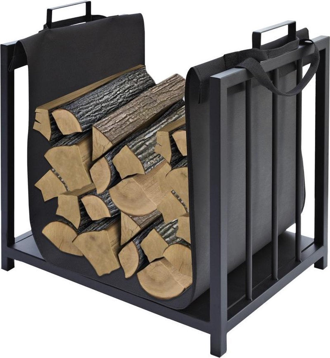 Nancy's Firewood Rack - Wood Storage - Firewood Storage Black