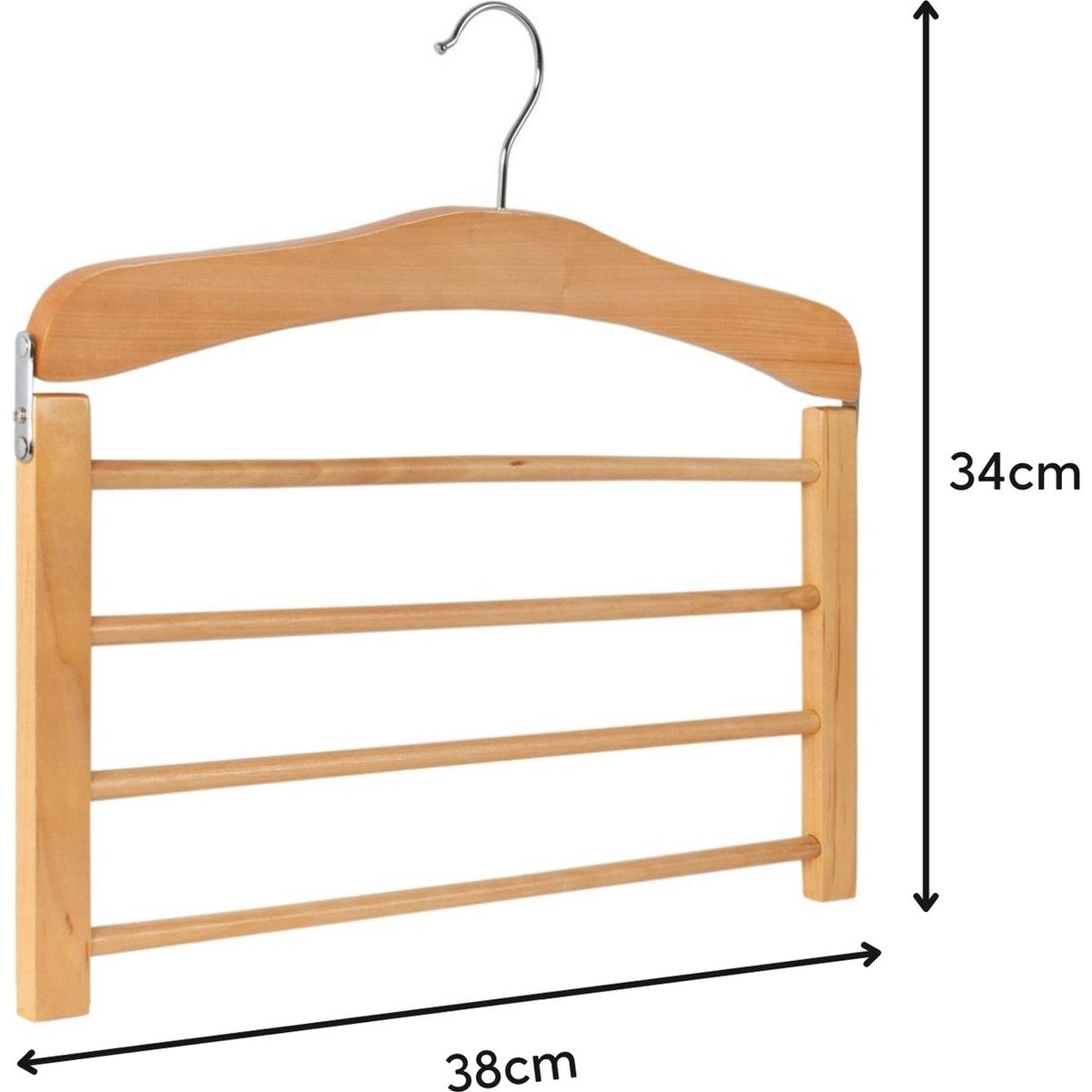 Eleganca Luxury trouser hanger 4in1 Wood colour