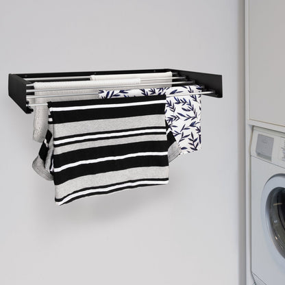 Milano Luxurious Étendoir à linge mural pliable 80 cm Noir