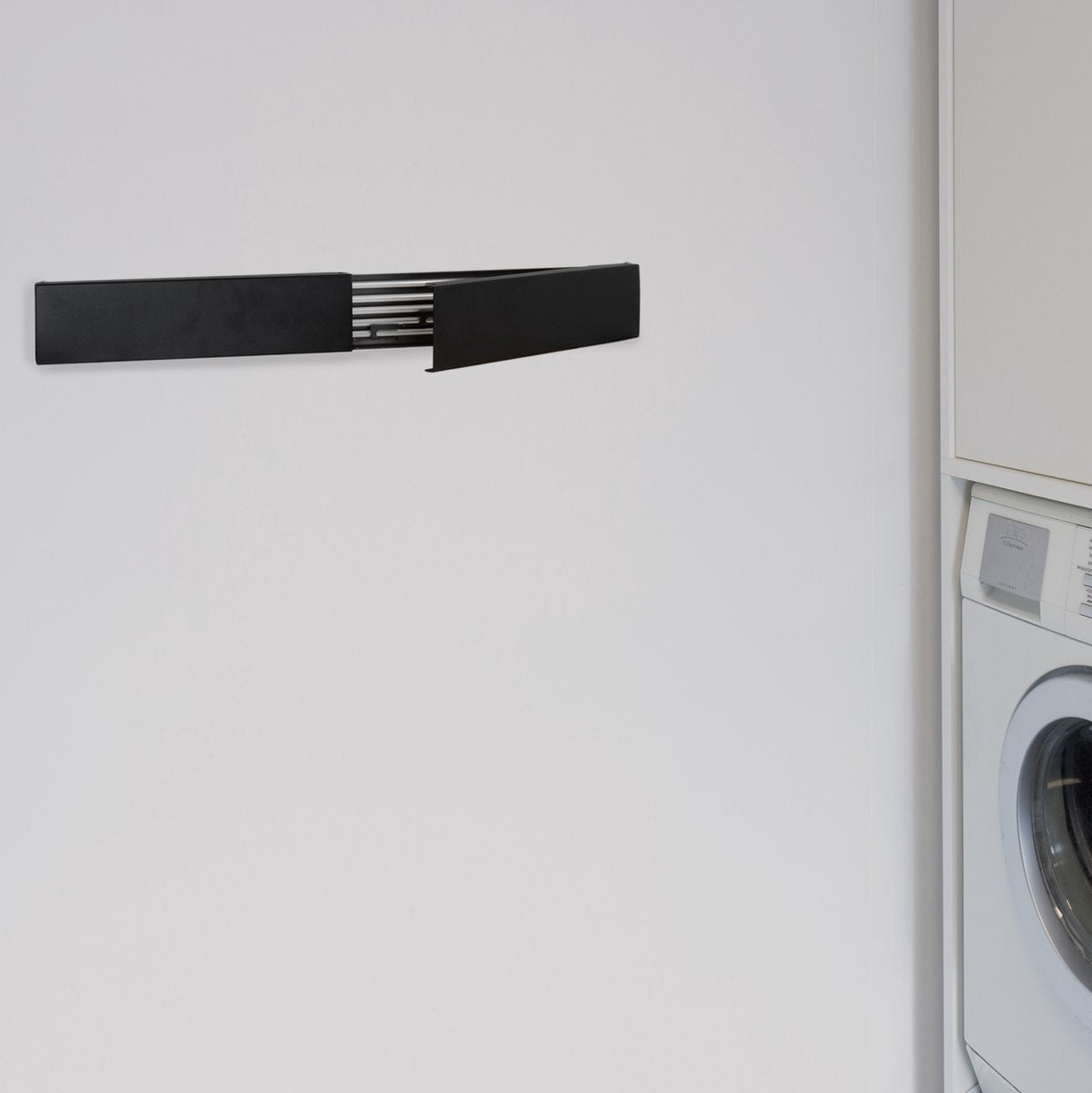 Milano Luxurious Wasrek inklapbaar - Wand wasrek - Wasrek muur - 80cm - Zwart