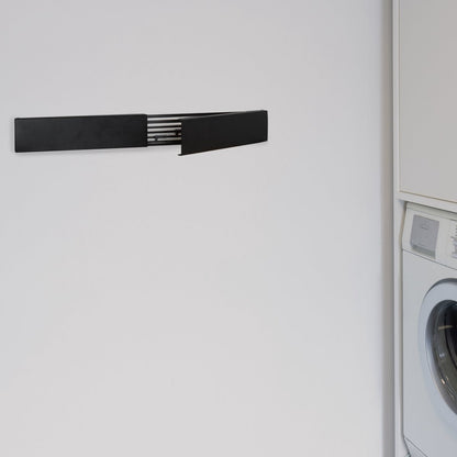 Milano Luxurious Wasrek inklapbaar - Wand wasrek - Wasrek muur - 100cm - Zwart