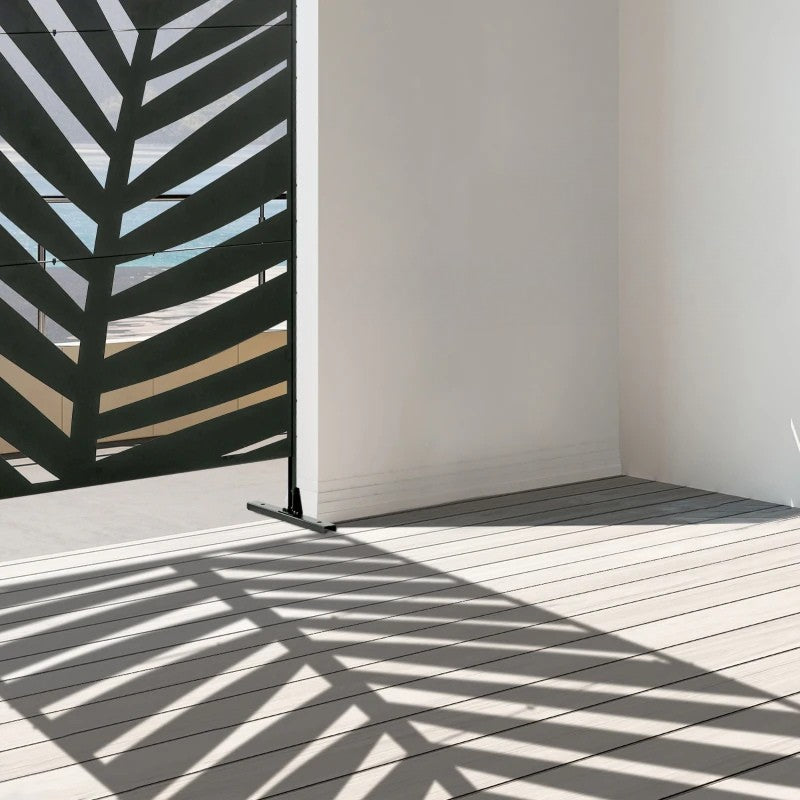 Nancy's Schio Privacyscherm - Tuinscherm - Zichtscherm - Zwart - Staal - ± 120 x 45 x 200 cm