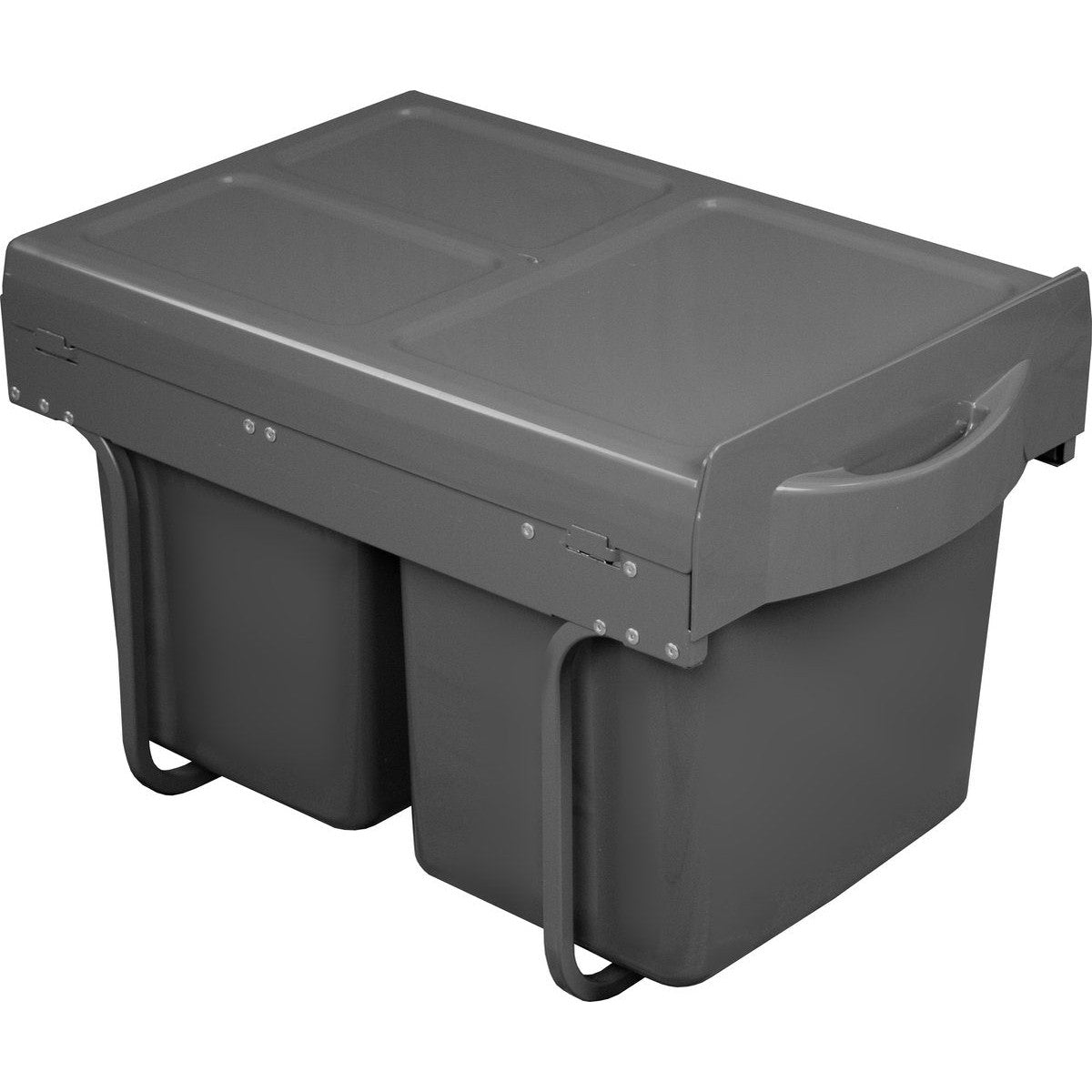 Eleganca Inbouw prullenbak - Inbouw afvalemmer - Inbouw afvalbak - Inbouw vuilnisbak - 2x16 Liter - Prullenbakken afval scheiden