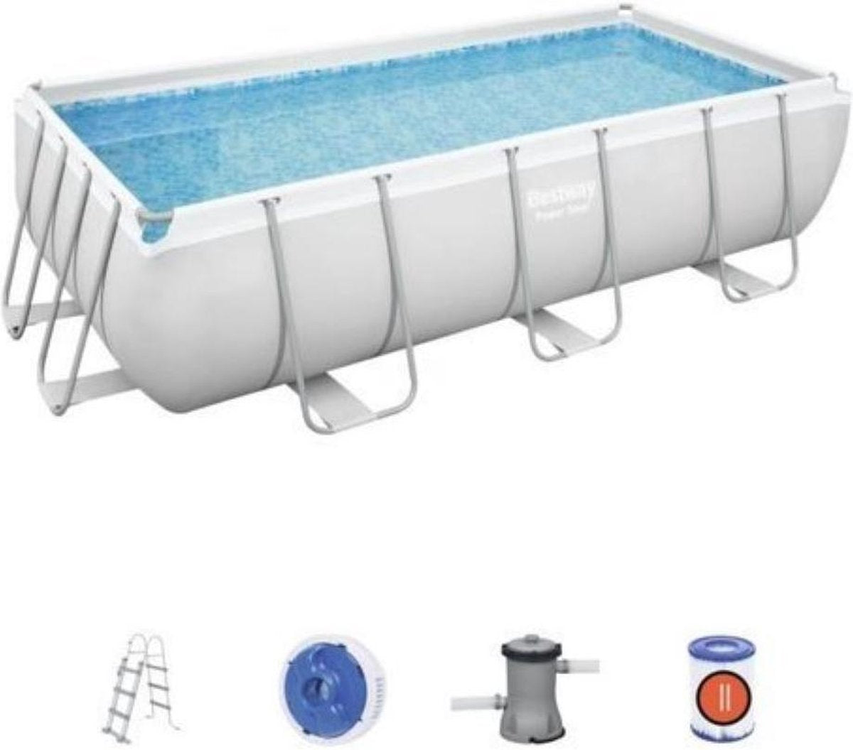 Bestway Powersteel Swimming pool 404x201x100cm including filter pump and stairs