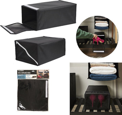 EASTWALL foldable shoe box Black 3 pieces