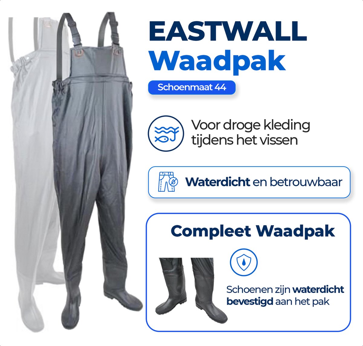 EASTWALL Wading combinaison taille 44 Anthracite