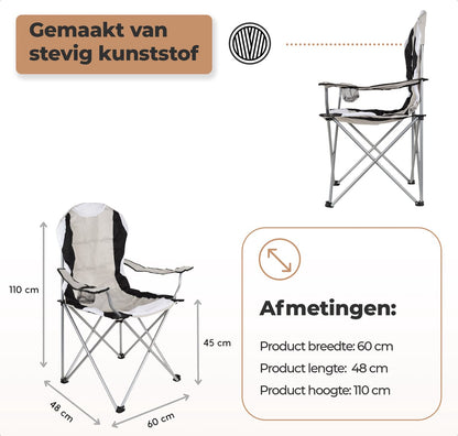 EASTWALL Foldable luxury camping chair Gray