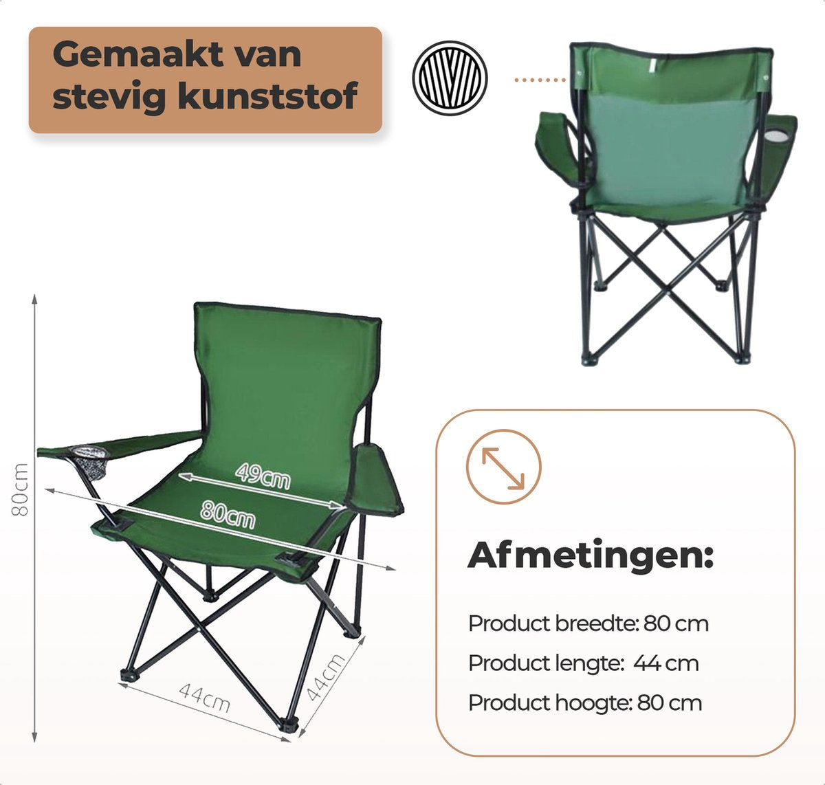 EASTWALL foldable camping chair Green