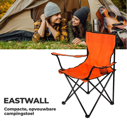 EASTWALL Oranje campingstoel stoel opvouwbaar- Visstoel Oranje