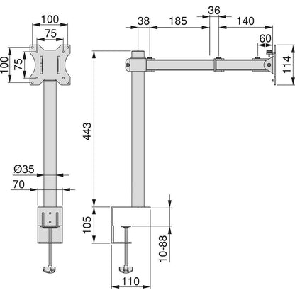 Eleganca Monitor bracket 1 screen from 13 to 32 inches Black