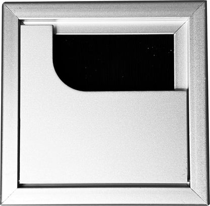 Eleganca Aluminium kabeldoorvoer voor bureau 8x8 cm Mat Zilver