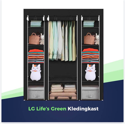LG Life's Green KM1Z XXL Opvouwbare Kledingkast Zwart