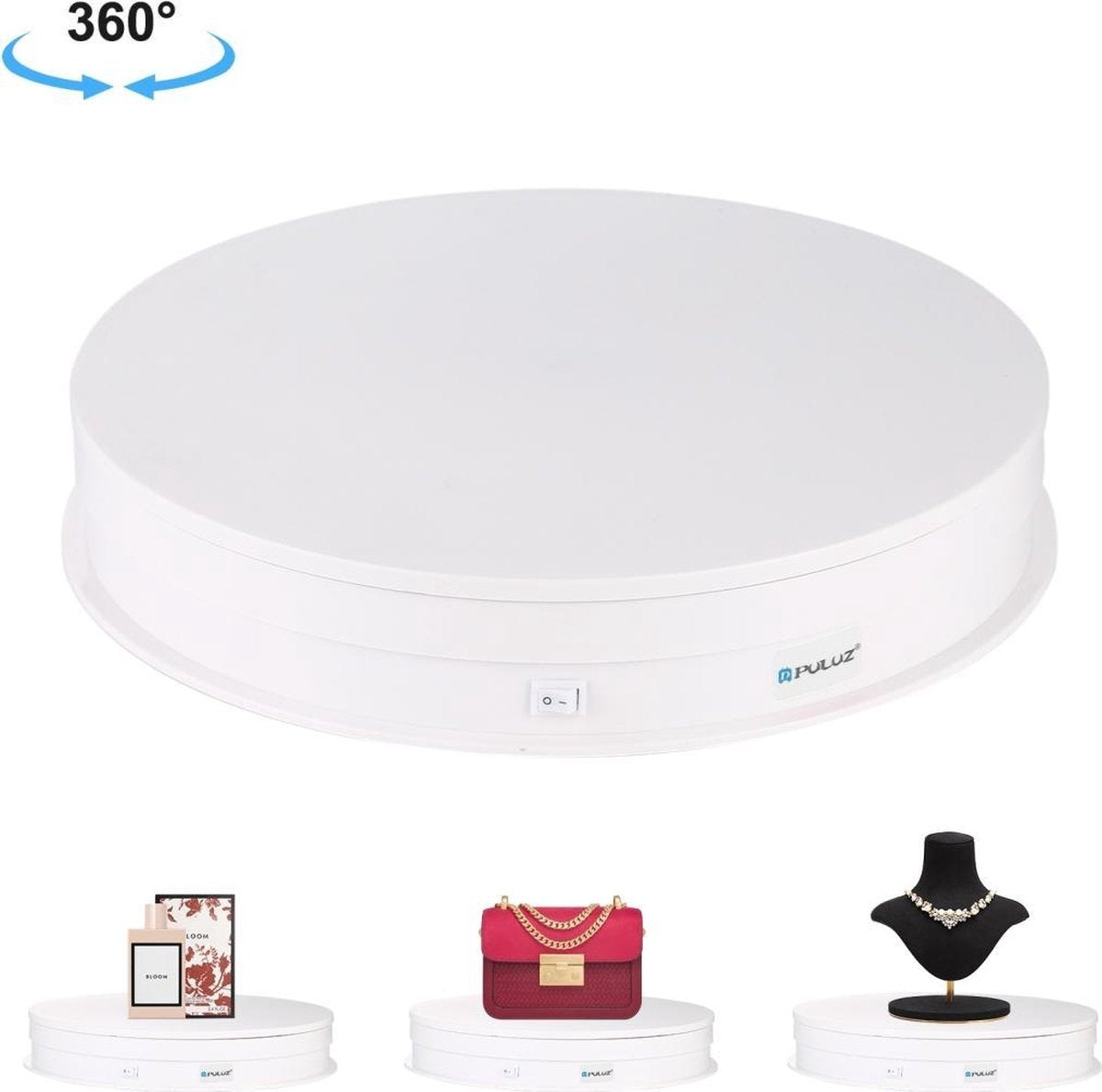 Puluz Elektrische draaiplateau voor fotostudio 30cm Wit