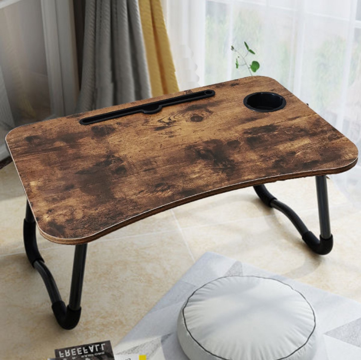 Eleganca Foldable Laptop Table Bedside Table Vintage