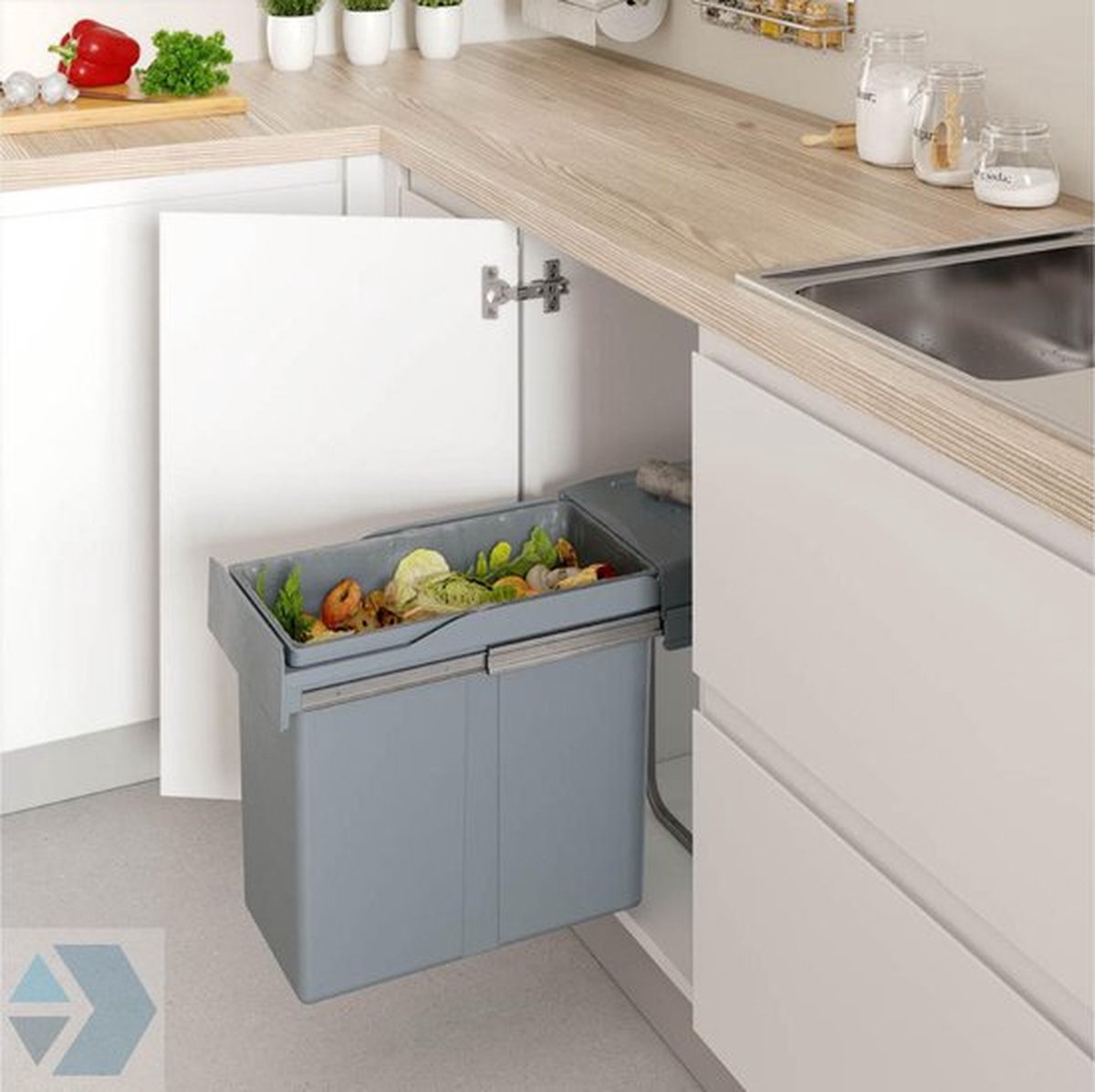 Eleganca Inbouw prullenbak 30 Liter