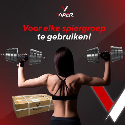 Viper Sports Verstelbare dumbbell set tot 30 kg