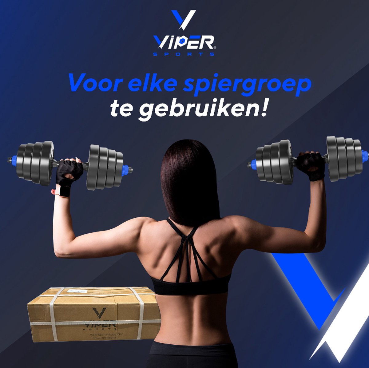 Viper Sports Ensemble d'haltères réglables jusqu'à 30 kg