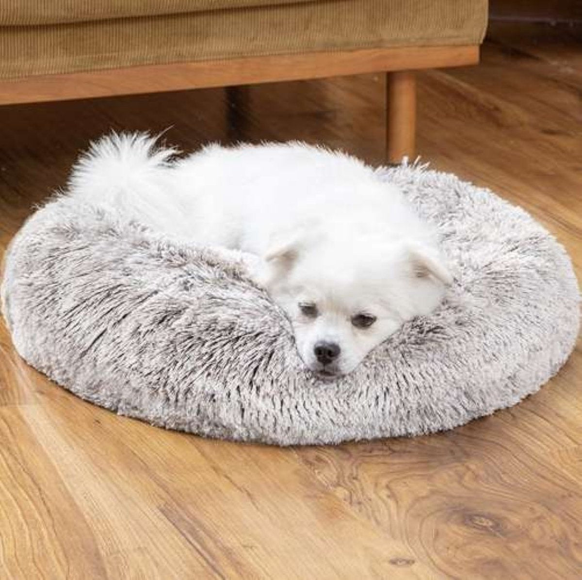 EASTWALL Fluffy cat bed or dog bed 60cm Gray